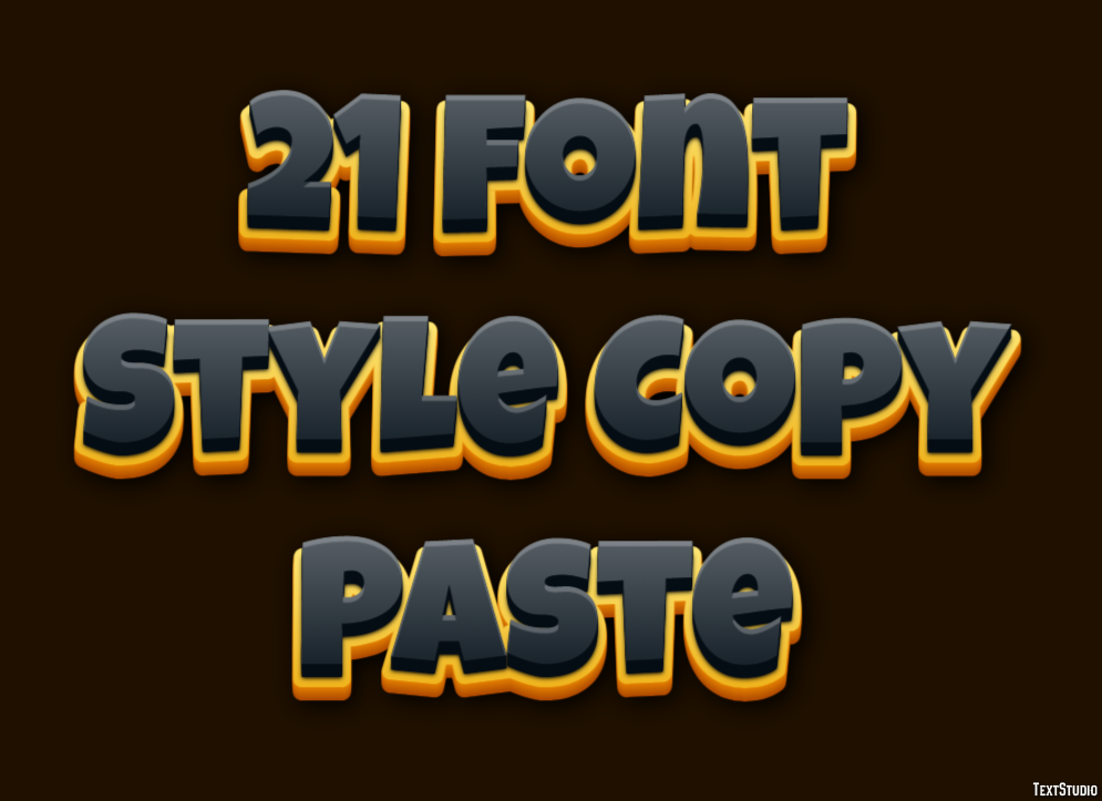 21 Font Style Copy Paste Efekt tekstowy