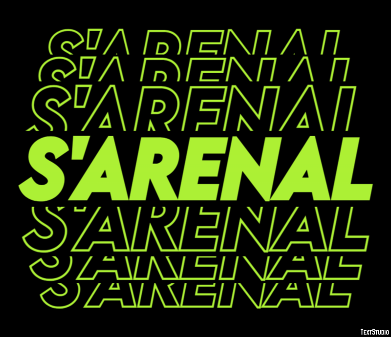 S'Arenal Tekst Effect