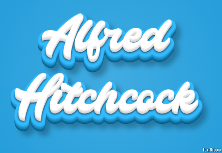 Alfred Hitchcock Text Effect