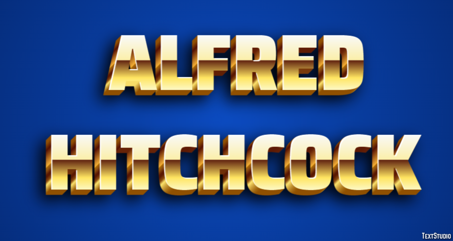 Alfred Hitchcock Efeito de texto