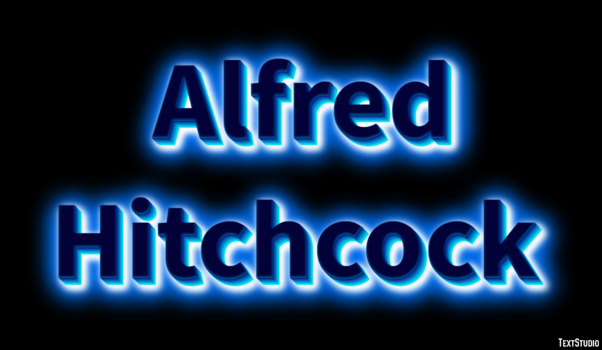 Alfred Hitchcock Efeito de texto