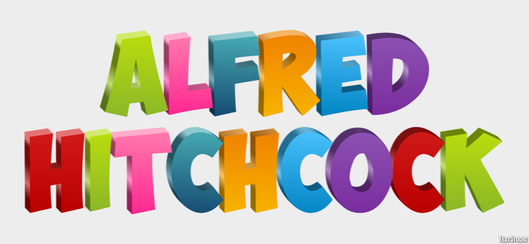 Alfred Hitchcock Text Effect