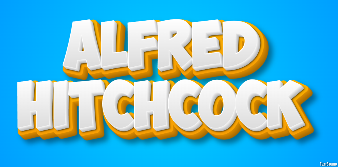 Alfred Hitchcock Text Effect