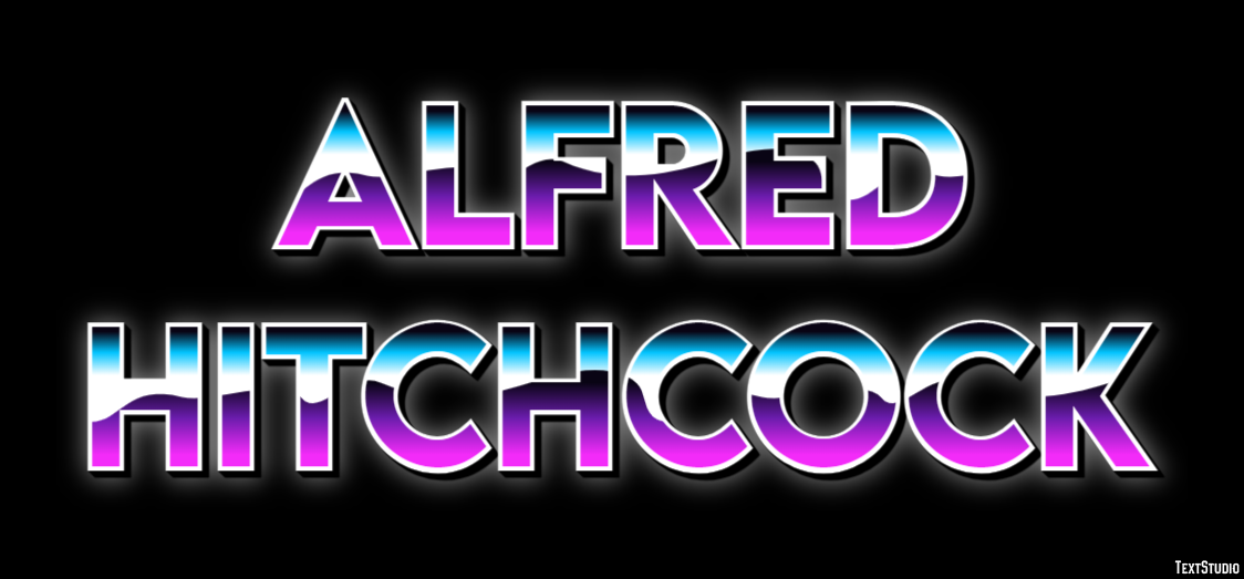 Alfred Hitchcock Efeito de texto