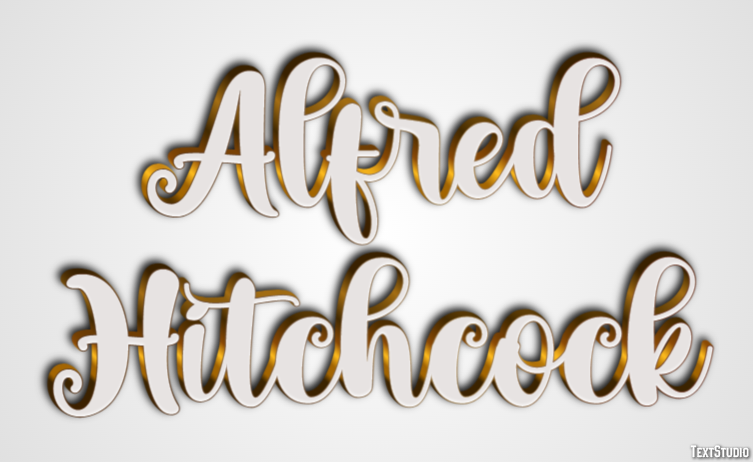 Alfred Hitchcock Efecto de Texto