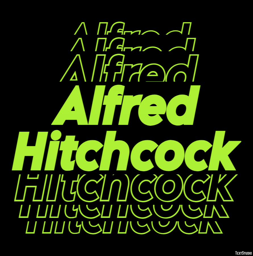 Alfred Hitchcock Text Effect
