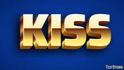 Kiss Efeito de texto