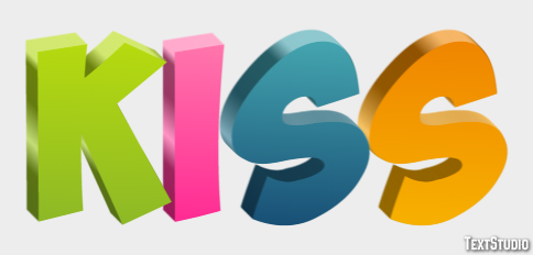 Kiss Effet de Texte