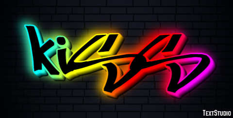 Kiss Text Effect