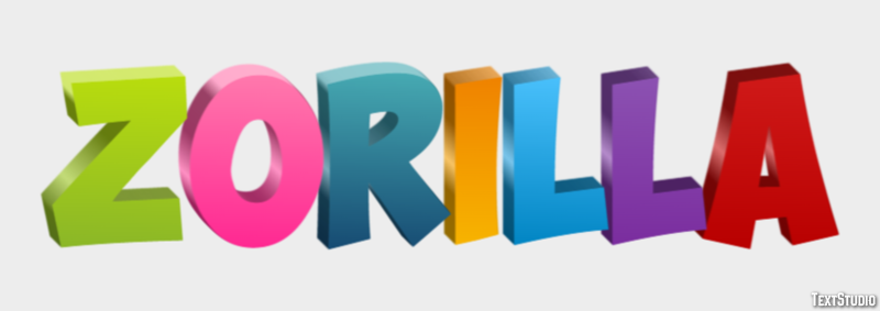 Zorilla Tekst effect