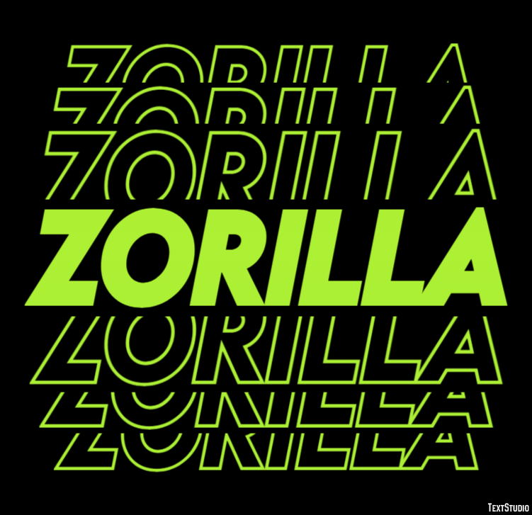 Zorilla Tekst effect