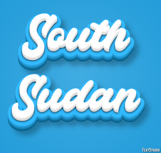 South Sudan Text effect