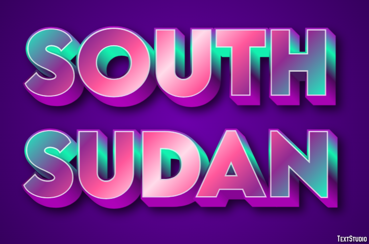 South Sudan Text Effect