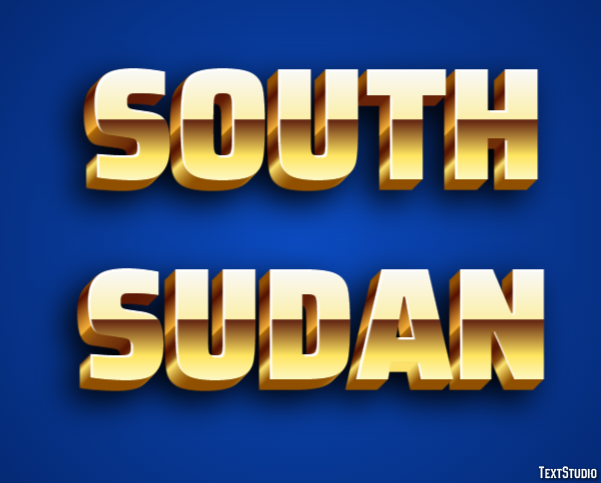 South Sudan Effetto testo