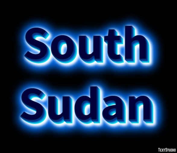 South Sudan Text effect
