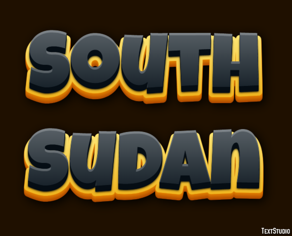South Sudan Text effect