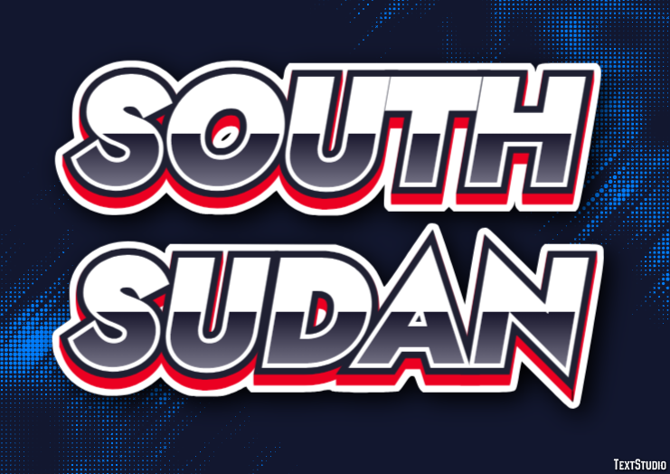 South Sudan Text effect