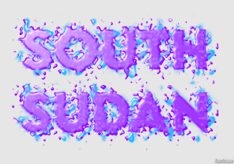 South Sudan Text effect