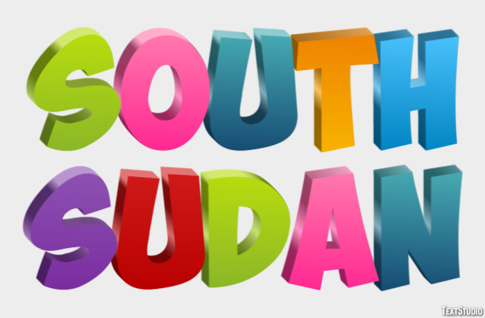 South Sudan Text effect