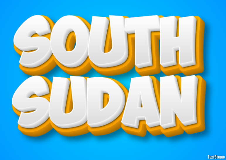 South Sudan Text effect