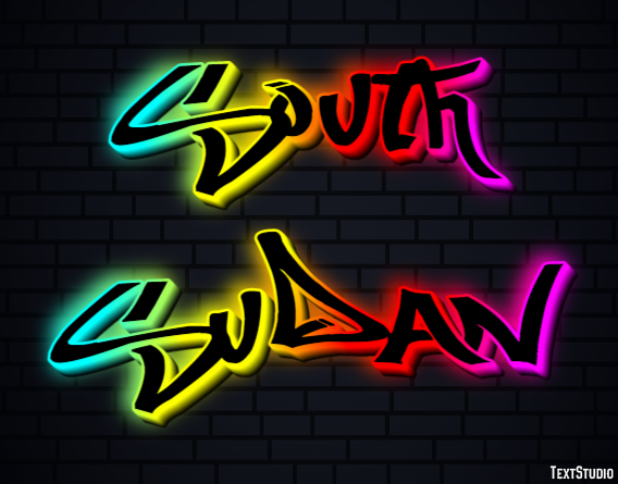 South Sudan Text effect