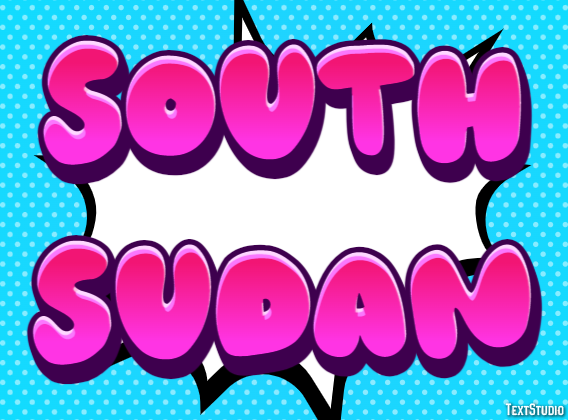 South Sudan Text effect