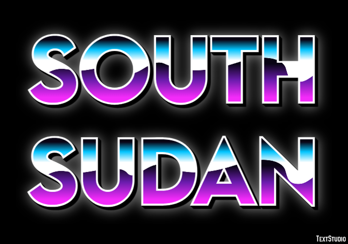 South Sudan Text effect