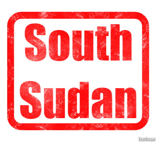 South Sudan Text effect
