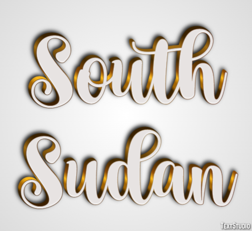 South Sudan Text effect