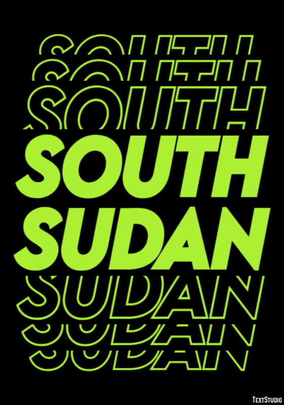 South Sudan Text effect