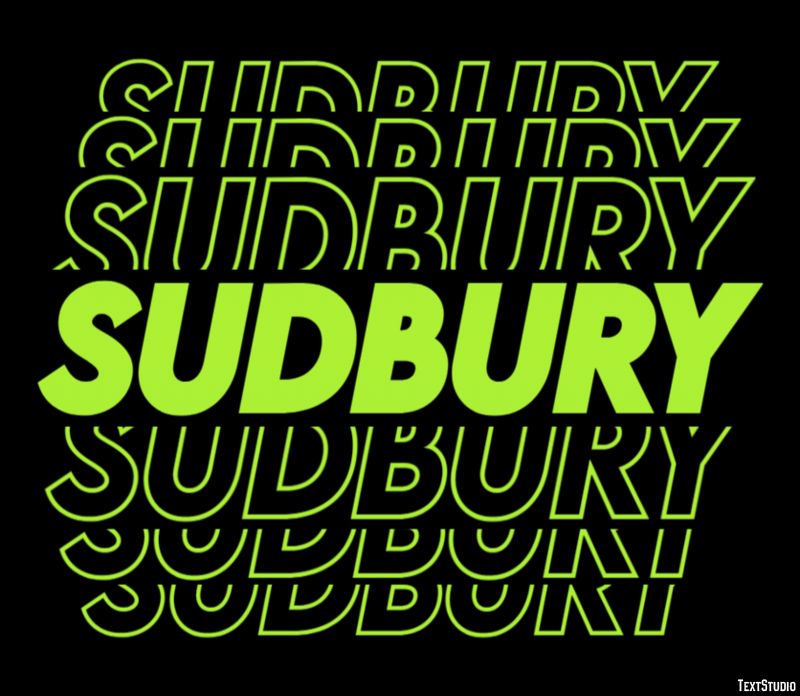 Sudbury Efecto de Texto