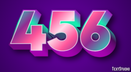 456 Text Effect