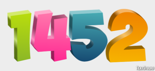 1452 Text effect
