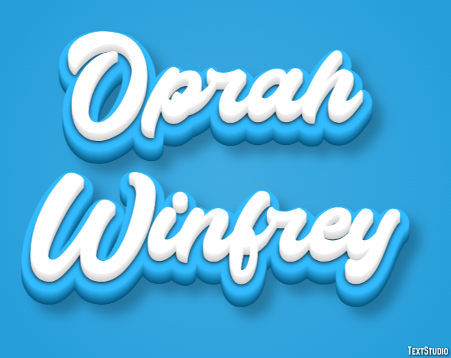 Oprah Winfrey Efeito de texto