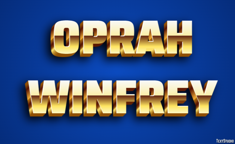 Oprah Winfrey Texteffekt