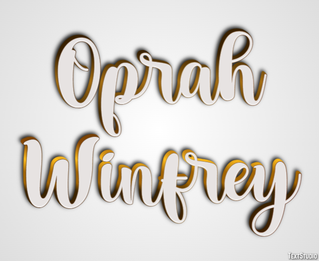 Oprah Winfrey Efeito de texto