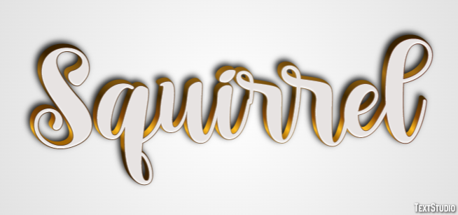 Squirrel Text effect