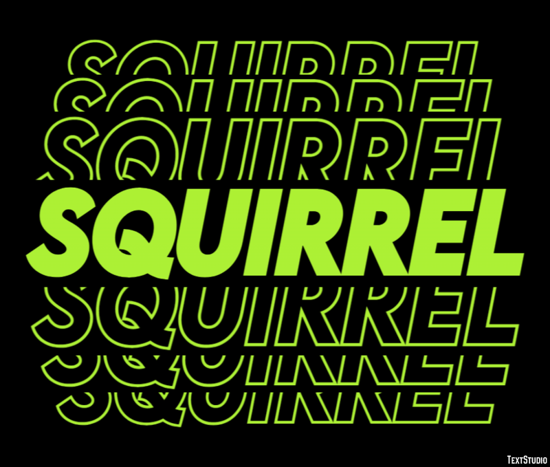Squirrel Texteffekt