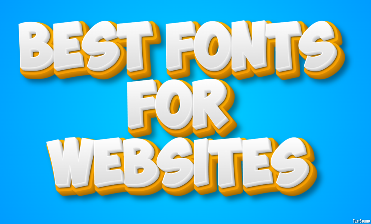 Best Fonts For Websites Metin Efekti
