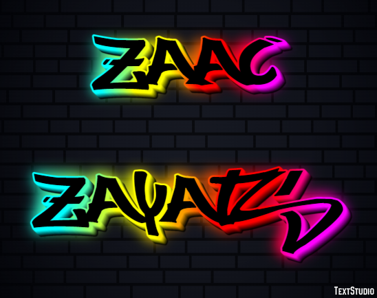 заяц zayats Текстовый эффект