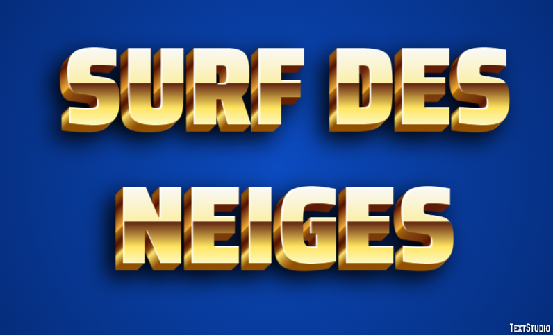 Surf des neiges Effet de texte