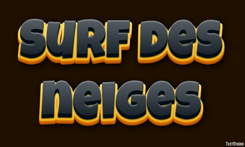 Surf des neiges Effet de texte