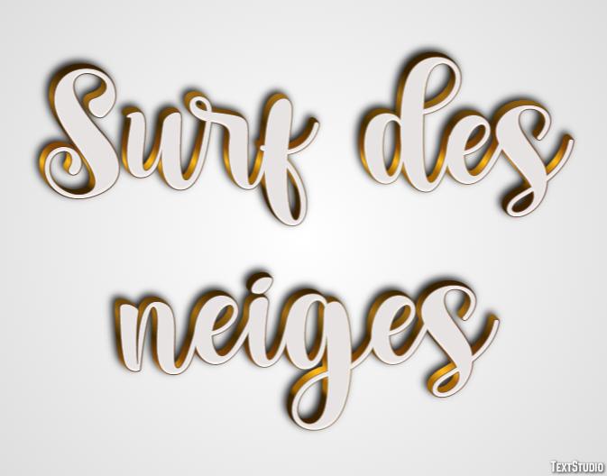 Surf des neiges Efecto de Texto