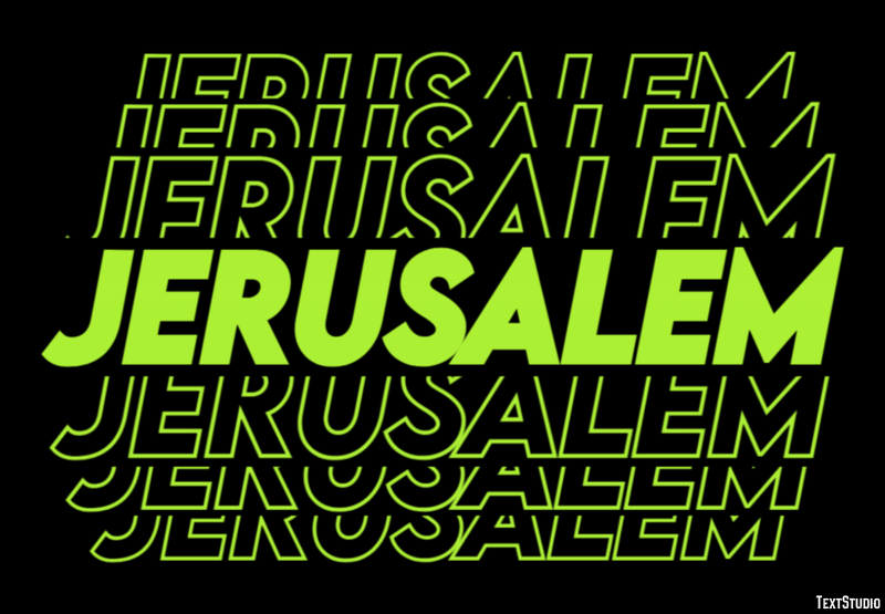 Jerusalem Efeito de texto