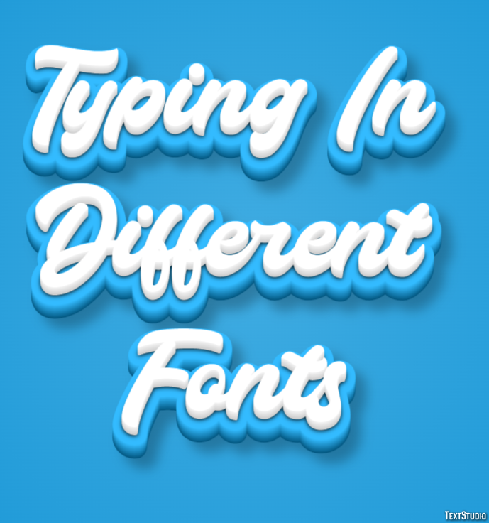 Typing In Different Fonts Metin Efekti