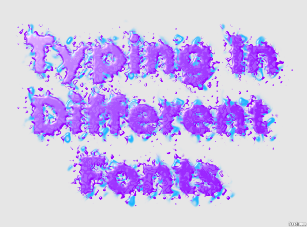 Typing In Different Fonts Эффект текста