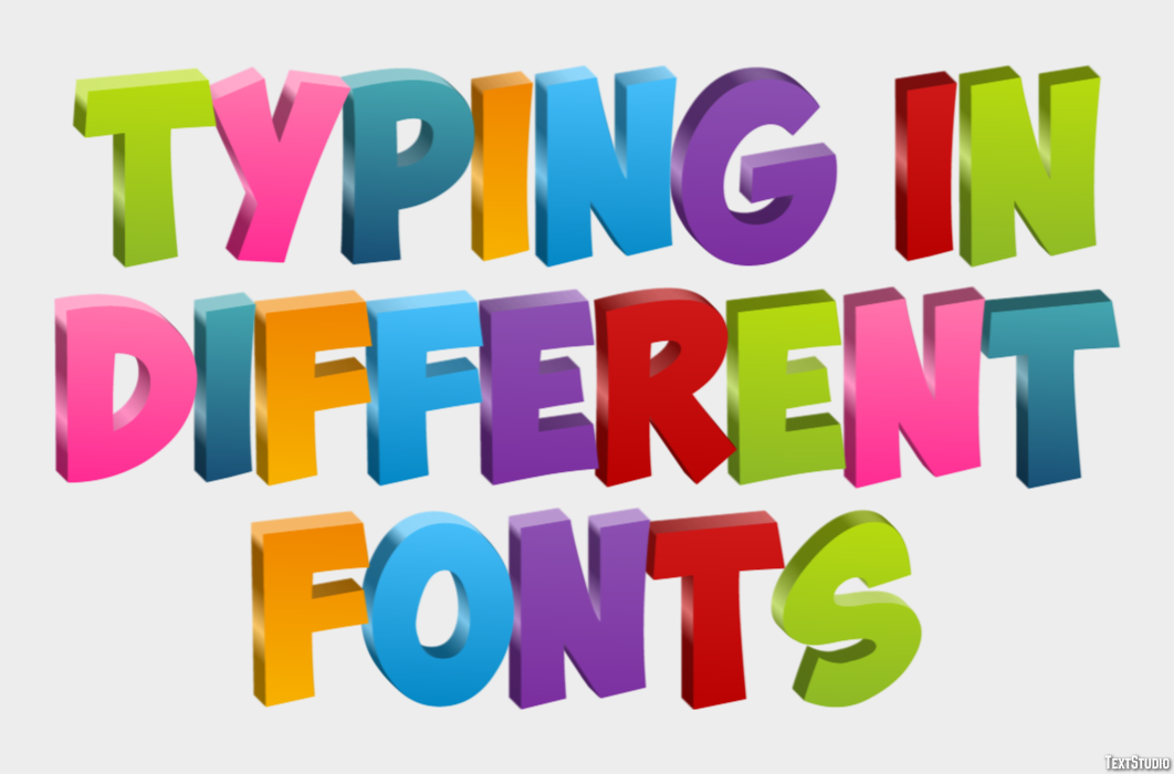 Typing In Different Fonts Metin Efekti