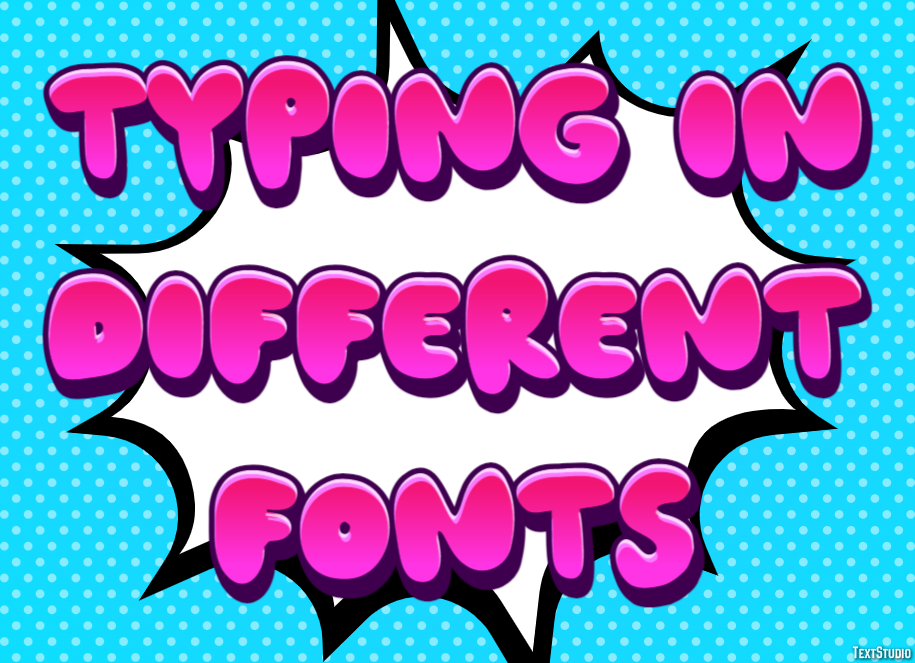 Typing In Different Fonts Effetto testo