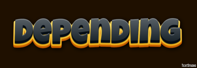 Depending Text Effect