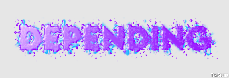 Depending Text Effect